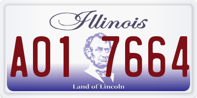 IL license plate A017664