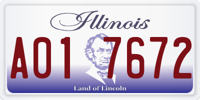 IL license plate A017672
