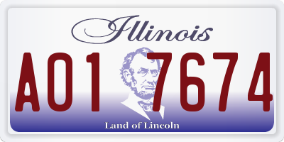IL license plate A017674