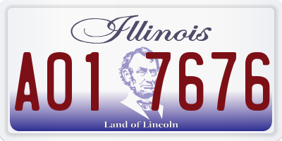 IL license plate A017676