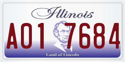 IL license plate A017684