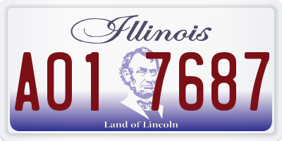 IL license plate A017687