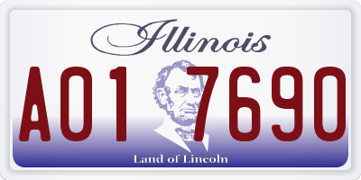 IL license plate A017690