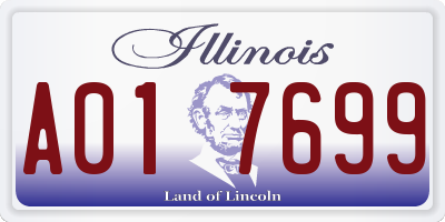 IL license plate A017699