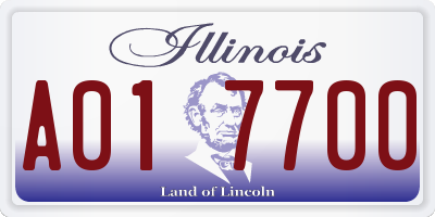 IL license plate A017700