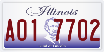 IL license plate A017702