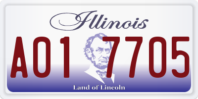 IL license plate A017705