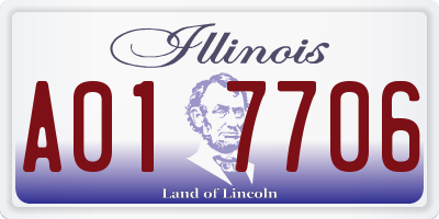 IL license plate A017706
