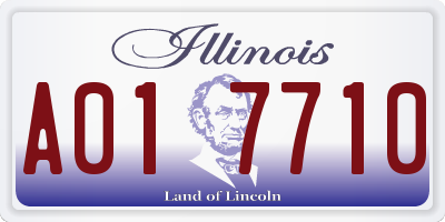 IL license plate A017710