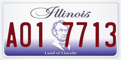 IL license plate A017713