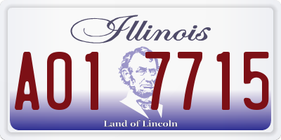 IL license plate A017715
