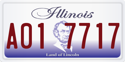 IL license plate A017717