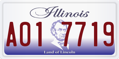 IL license plate A017719