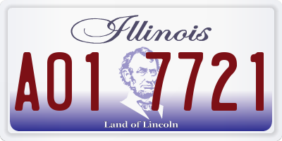 IL license plate A017721