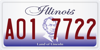 IL license plate A017722