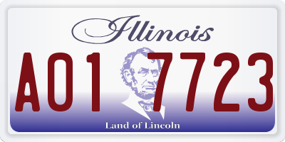 IL license plate A017723