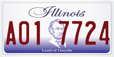 IL license plate A017724