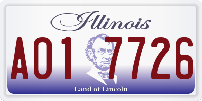 IL license plate A017726