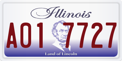 IL license plate A017727