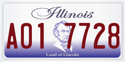IL license plate A017728