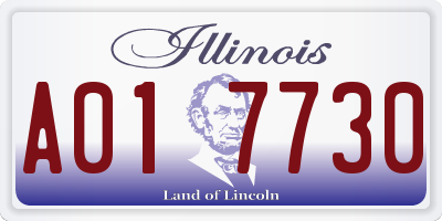 IL license plate A017730