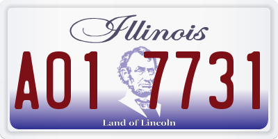 IL license plate A017731