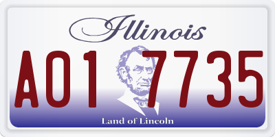 IL license plate A017735
