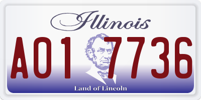 IL license plate A017736