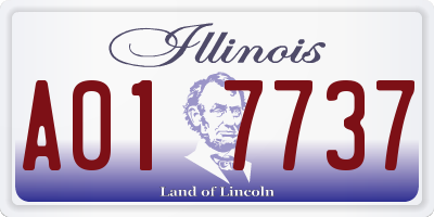 IL license plate A017737