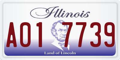 IL license plate A017739