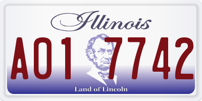 IL license plate A017742