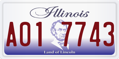 IL license plate A017743