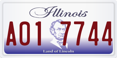 IL license plate A017744