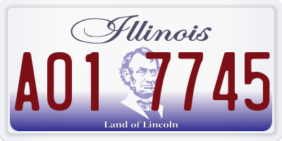 IL license plate A017745