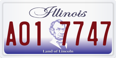 IL license plate A017747