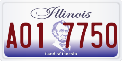 IL license plate A017750