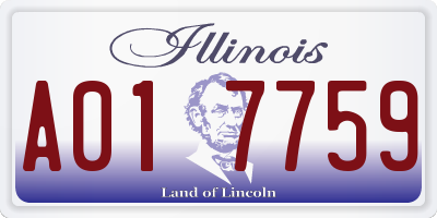 IL license plate A017759