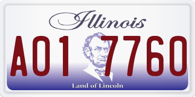IL license plate A017760