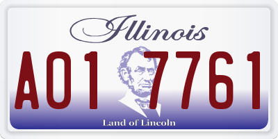 IL license plate A017761