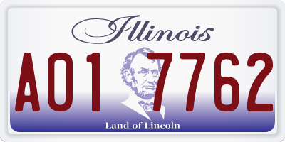 IL license plate A017762