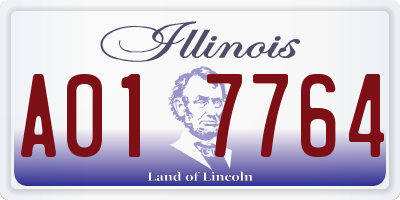 IL license plate A017764