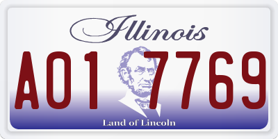 IL license plate A017769