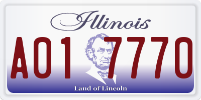 IL license plate A017770