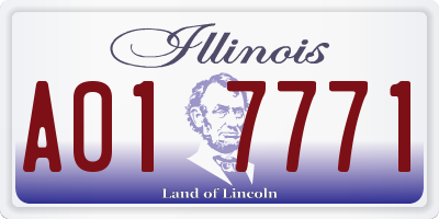 IL license plate A017771