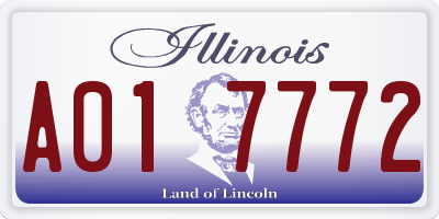 IL license plate A017772