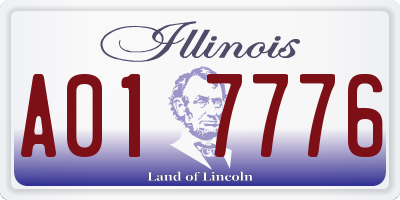 IL license plate A017776