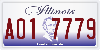 IL license plate A017779