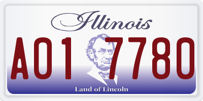 IL license plate A017780