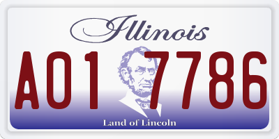 IL license plate A017786