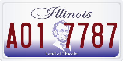 IL license plate A017787